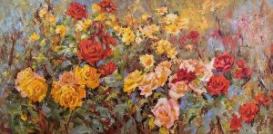 Painting, Impressionism - Rose Garden