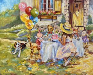 Painting, Plot-themed genre - Piglet's Birthday Party