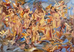 Painting, Abstractionism - Je te pressens deja...