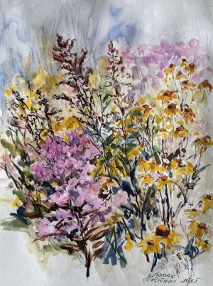 Painting, Landscape - Summer Flowers. N 3