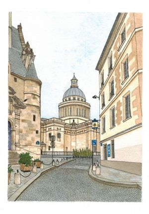 Painting, Realism - Pantheon, Paris