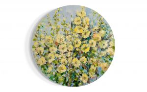 Painting, Impressionism -  Hollyhock