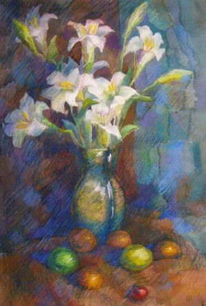 Painting, Still life - White Lilies