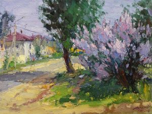 Painting, Landscape - Flowering time 