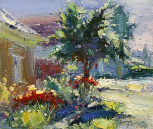 Painting, Landscape - Etude with Poppies