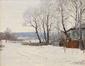 Painting, Landscape - It&#039;s just winter 