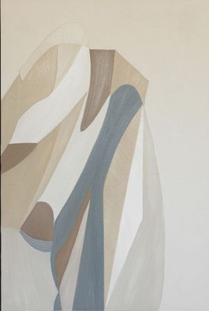 Painting, Abstractionism - Painting «Tulip Beige»