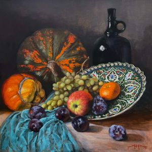 Painting, Still life - Still Life with Pumpkins.