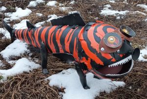 Sculpture, Animalistics - Wild walking fish