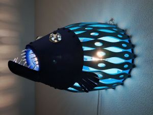 Sculpture, Abstractionism - Fish lamp