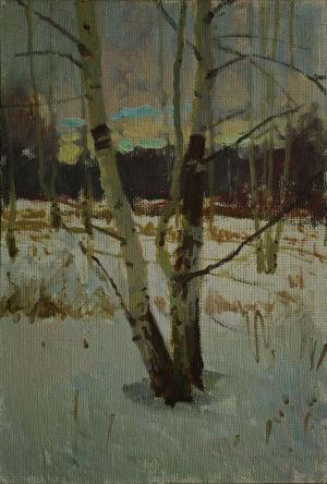 Painting, Landscape - Birches.