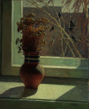 Painting, Still life - The rooks have arrived.