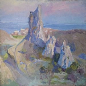 Painting, Landscape - Three sister