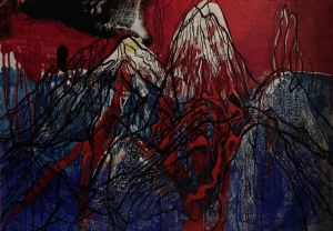 Painting, Landscape - The eruption