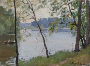 Painting, Landscape - on the lake