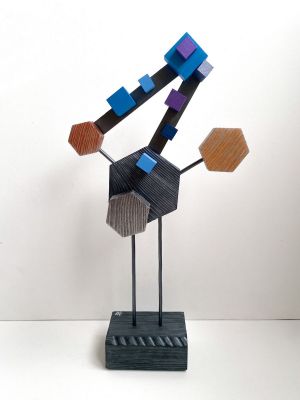 Sculpture, Genre sculpture - Blue and Orange Crystals