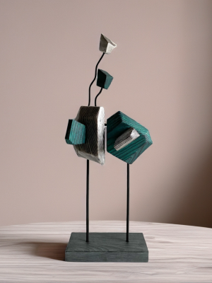 Sculpture, Genre sculpture - Emerald Green Abstraction