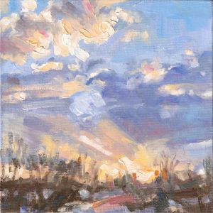 Painting, Landscape - Winter sun