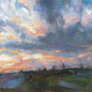 Painting, Landscape - In the train