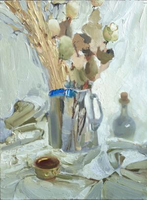Painting, Still life - White still life