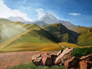 Painting, Landscape - Kazbek1