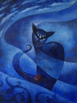 Painting, Animalistics - Golubie kupola