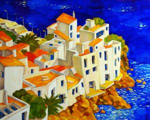 Painting, City landscape - Balearskie ostrova
