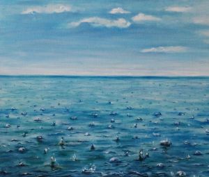 Painting, Seascape - Rainy Mood