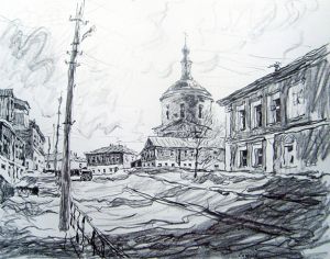 Graphics, City landscape - Peyzaj-karandashom
