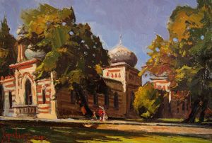 Painting, Oil - Ostrovskie-vanny-v-Jeleznovodske
