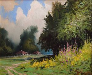 Painting, Landscape - Utro-v-iyune