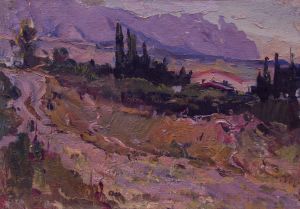 Painting, Landscape - Crimean landscape