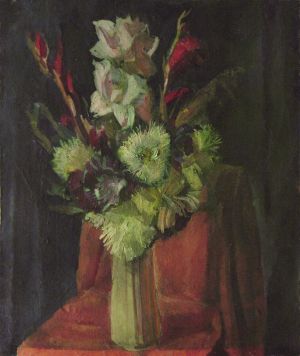 Painting, Still life - Flowers in a vase