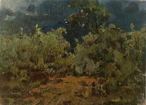 Painting, Landscape - Before the rain