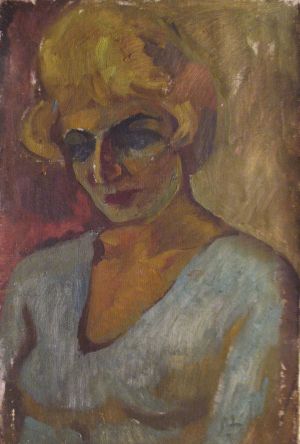 Painting, Portrait - Lady in blue
