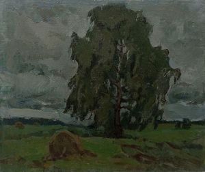 Painting, Impressionism - Lonely tree