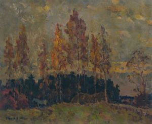 Painting, Landscape - Autumn trees