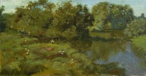 Painting, Landscape - Rechka-Tyajinka